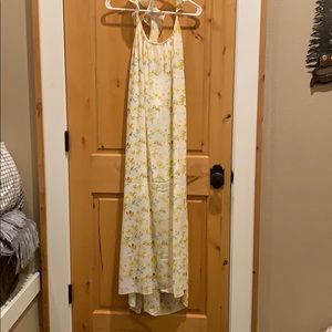 Sweet white and yellow floral dress